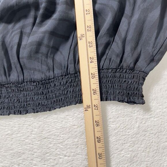 Mint Velvet Naomi Sheer Zebra Print Dip Dye Top Sz 14 Pullover Long Sleeves - Picture 12 of 13